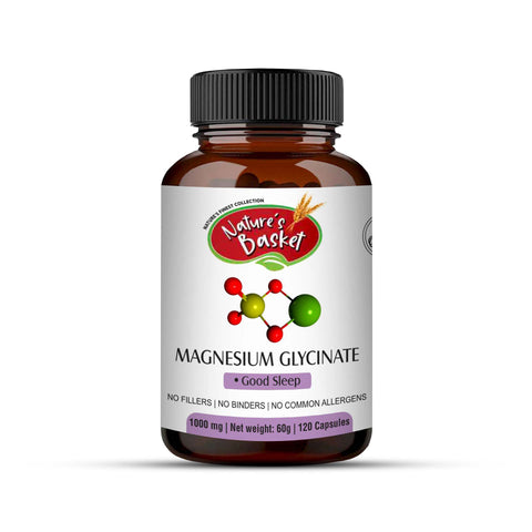 ature's Basket NZ Magnesium Glycinate 120 Vegan Capsules for Sleep and Muscle Relaxation