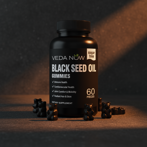 Premium Black Seed Oil 60 Gummies - Immune, Digestive & Skin Support Veda Now