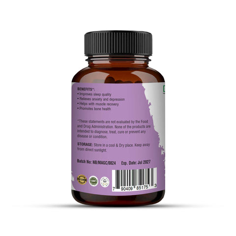 ature's Basket NZ Magnesium Glycinate 120 Vegan Capsules for Sleep and Muscle Relaxation