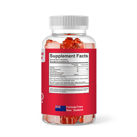 NZ Creatine Monohydrate Gummies  - Sugar Free - Veda Now - NZ