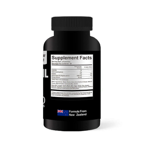 Black Seed Oil Gummies- Sugar Free - New Zealand - Nature's Basket - NZ