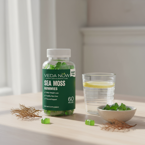 Veda Now Sea Moss Gummies NZ — Sugar-Free 3-in-1: Irish Sea Moss + Bladderwrack + Burdock (Vegan) Veda Now