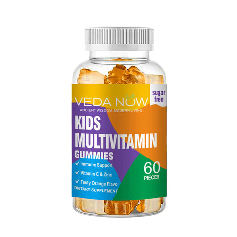Kids multivitamin gummies NZ — sugar-free, vegan, 60 count bottle