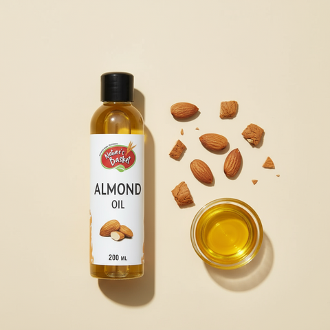 Almond Oil 200ml - 100% Pure Cold-Pressed Nature's Basket - NZ