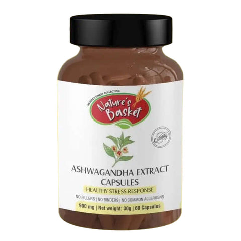 Nature's Basket NZ provides high-quality ashwagandha extract capsules, each containing 900mg. These capsules are crafted from pure ashwagandha root extract. Ashwagandha, also recognized as Indian ginseng, is a staple in traditional Ayurvedic medicine. It is employed to enhance overall well-being and alleviate stress and anxiety.