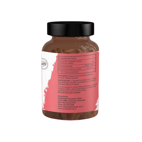 Nature's Basket NZ Berberine Capsules - 60 Count - Natural Berberine Supplement
