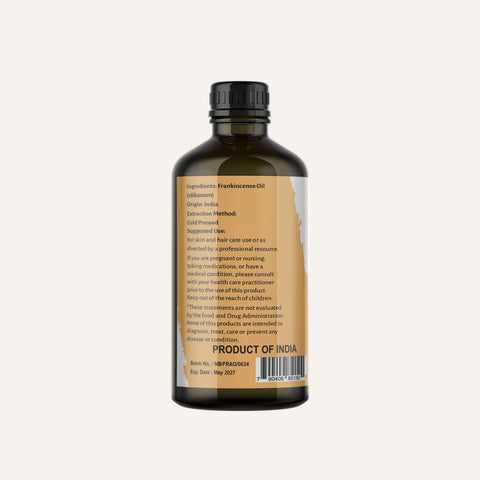 GC/MS tested frankincense essential oil — steam-distilled, therapeutic grade
