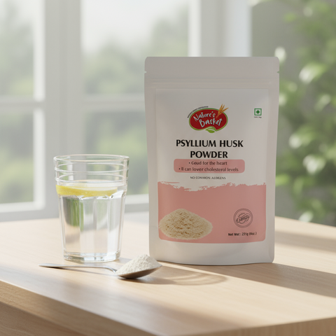 Psyllium Husk Powder 227g – Prebiotic Fiber for Gut Health & Keto Baking Nature's Basket - NZ