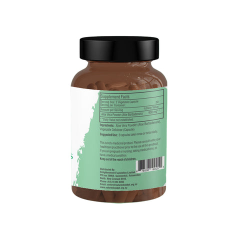 Organic Aloe Vera Capsules - Vegan - Pure & Potent  - 60 Caps Nature's Basket - NZ