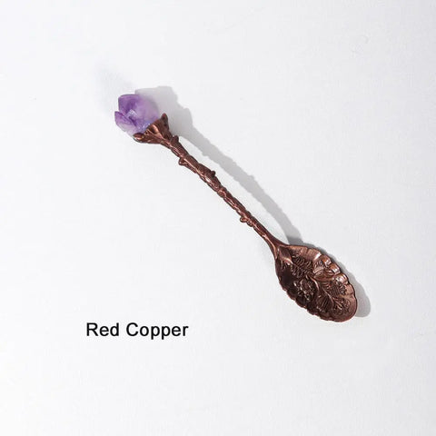 Natural Crystal Copper Carved Spoon - Nature's Basket - NZ