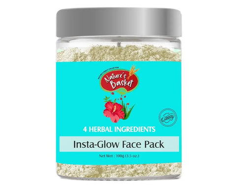 Nature's Basket Insta Glow Face Pack (4 Herbal Ingredients) - Nature's Basket - NZ