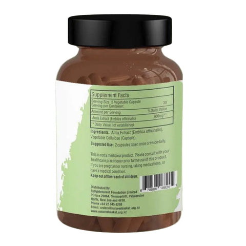 Amla Extract Capsules 900mg 60pcs - Nature's Basket - NZ