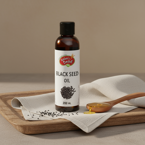 Black Seed Oil 200ml (Nigella sativa) – Cold-Pressed Immune, Skin & Hair Support Nature's Basket - NZ