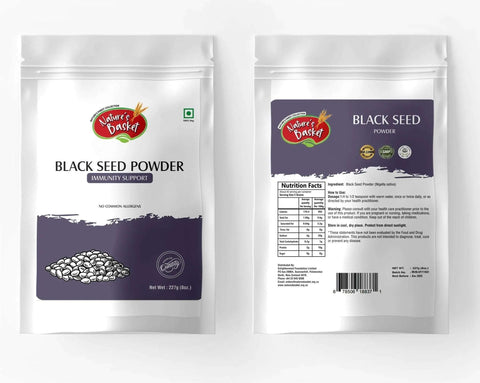 Nature’s Basket Black Seed Powder NZ — 227g Nigella sativa resealable pouch