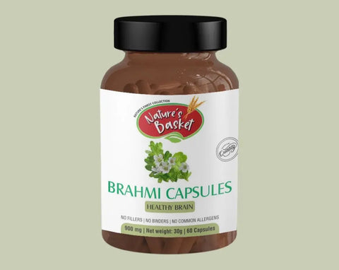 Brahmi Organic Capsules 900mg 60pcs - Enhance Memory and Brain Function - Nature's Basket - NZ