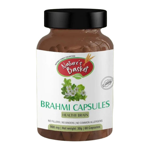 Brahmi Organic Capsules 900mg 60pcs - Enhance Memory and Brain Function - Nature's Basket - NZ