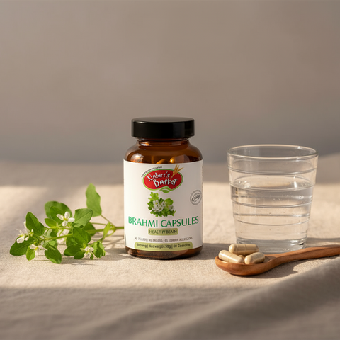 Brahmi Capsules 60pcs - Natural Cognitive Enhancer Nature's Basket - NZ
