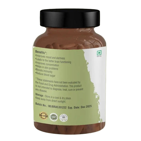 Brahmi Organic Capsules 900mg 60pcs - Enhance Memory and Brain Function - Nature's Basket - NZ