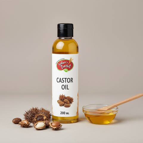 Castor Oil NZ — 100% Pure, Cold-Pressed & Hexane-Free (200ml) Nature's Basket - NZ