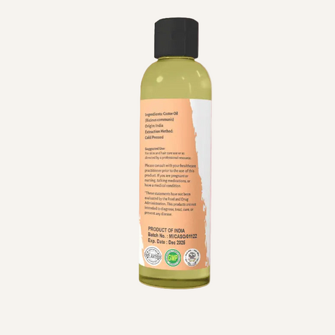 “Back label directions and ingredient — Ricinus communis — New Zealand