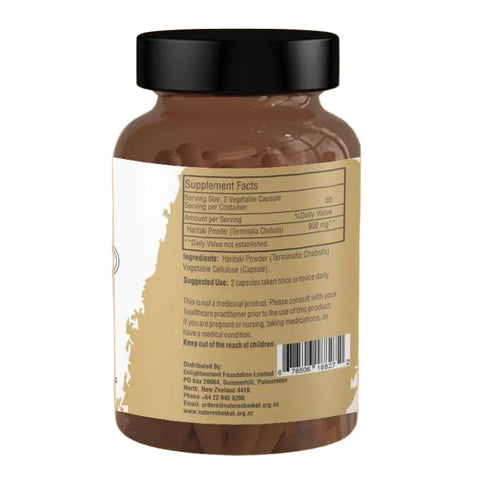 Haritaki Capsule 900mg 60 - Nature's Basket - NZ