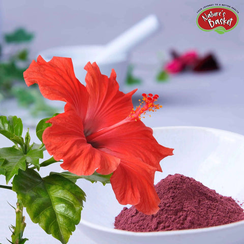 Nature's Basket Hibiscus Organic Powder 227g - USDA Certified - Nature's Basket - NZ