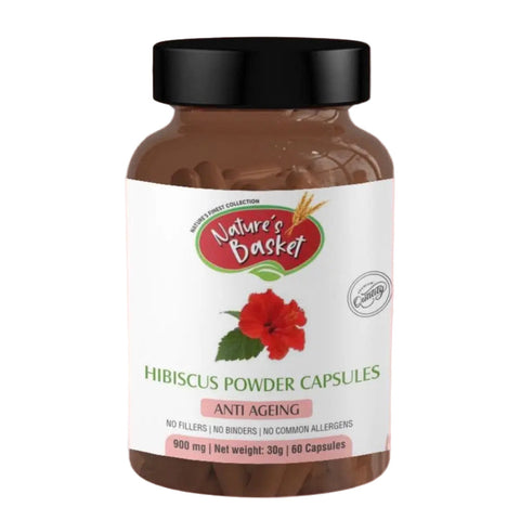 Hibiscus Powder Capsule 900mg 60pcs - Nature's Basket - NZ