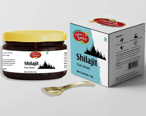 Back label: 100% purified Himalayan shilajit resin, no fillers