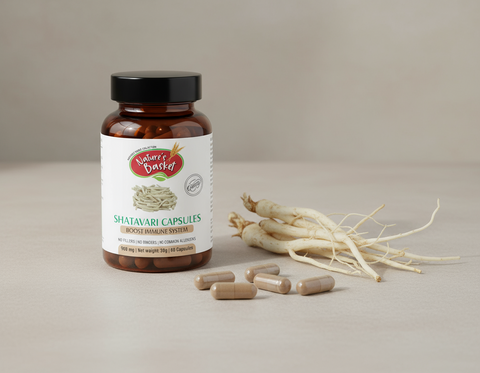 Shatavari 60 Capsules - Natural Hormone & Reproductive Health Nature's Basket - NZ