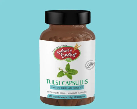 Nature's Basket Tulsi Organic capsules 900mg 60pcs - Nature's Basket - NZ