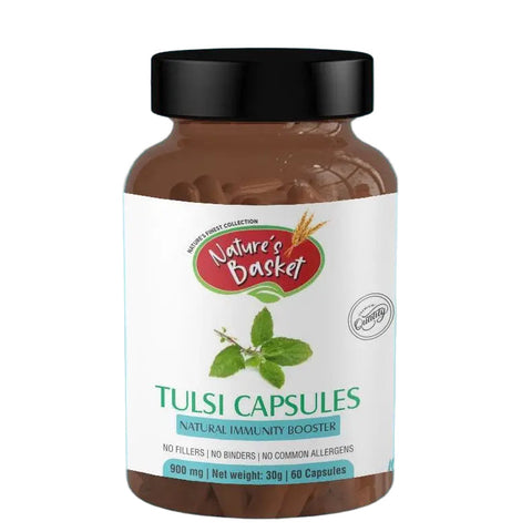 Nature's Basket Tulsi Organic capsules 900mg 60pcs - Nature's Basket - NZ