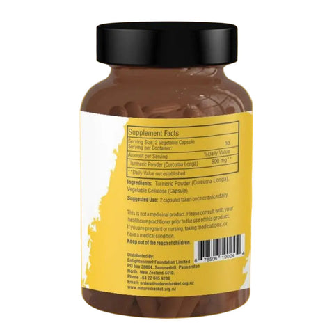Turmeric Capsules 900mg 60 - Nature's Basket - NZ