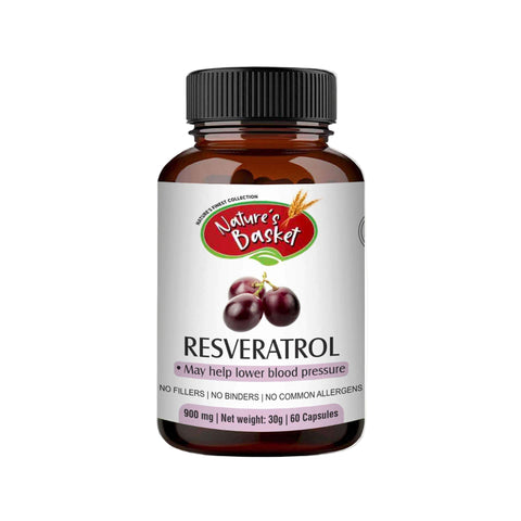 Resveratrol 60 Capsules: Antioxidant Powerhouse- Nature's Basket NZ - Nature's Basket - NZ