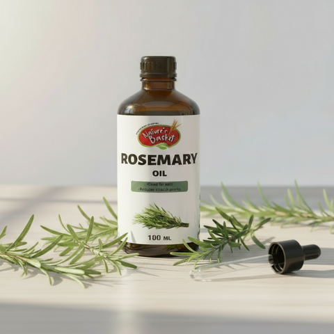 Rosemary Oil 100ml – 100% Pure Essential Oil for Hair Growth, Focus & Aromatherapy Nature's Basket - NZ