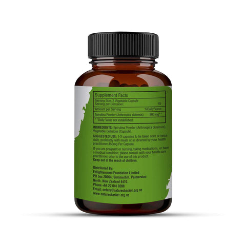 Spirulina capsules - Natures Basket - nz