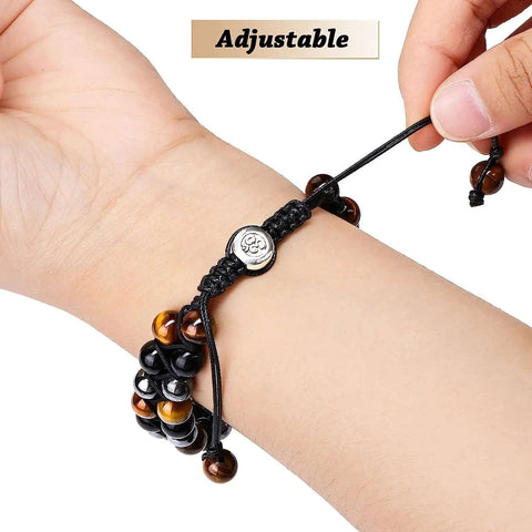 Tiger Eye bracelet, Double-layer bracelet, Beaded bracelet, Natural stone bracelet, Men's bracelet, Women's bracelet, Healing bracelet, Energy bracelet, Chakra bracelet, Yoga bracelet, Meditation bracelet, Boho bracelet, Fashion bracelet