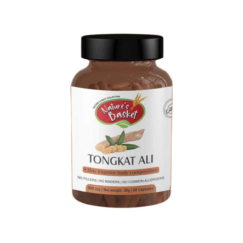 Nature’s Basket Tongkat Ali Capsules NZ (100:1 extract) — 60 vegetarian caps for men’s vitality