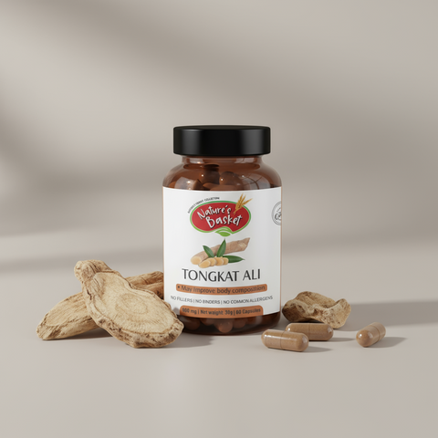 Tongkat Ali Capsules NZ (100:1, 60 Caps) — Eurycoma longifolia for Men’s Vitality Nature's Basket - NZ