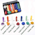 7 Chakra Natural Crystal Stone Set with Crystal Towers Nature's Basket - NZ