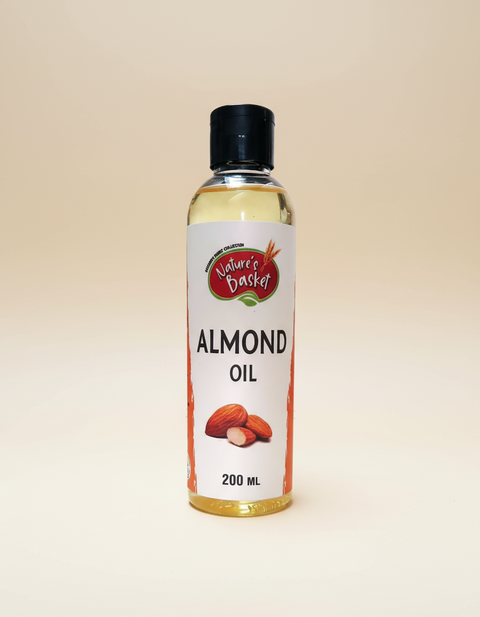 Almond Oil 200ml - 100% Pure Cold-Pressed Nature's Basket - NZ