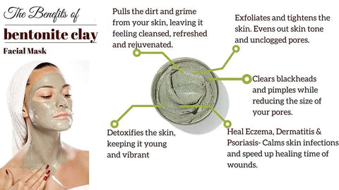 Bentonite Deep Pore Cleansing Facial & Body Mask Powder 227g - Nature's Basket - NZ