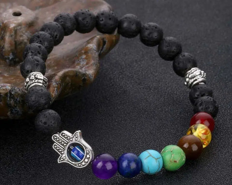 Buddha Hand Chakra Bracelet, Healing Energy Jewelry, Handmade Bracelet, Chakra Balancing, Meditation, Inner Peace