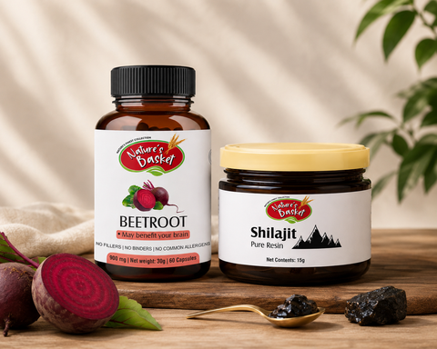Energy Boost Pack NZ – Shilajit Resin + Beetroot Capsules for Natural Energy & Vitality
