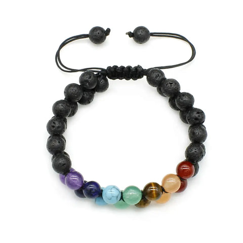 Natural Lava Rock Stone Beads Bracelet - Nature's Basket - NZ