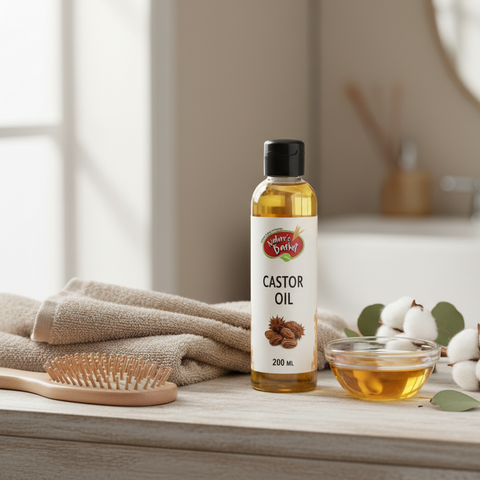Castor Oil NZ — 100% Pure, Cold-Pressed & Hexane-Free (200ml) Nature's Basket - NZ