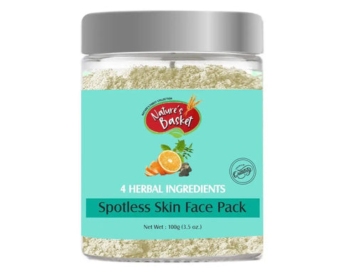 Nature's Basket Spotless Skin Face Pack with 4 Herbal Ingredients 100g - Nature's Basket - NZ