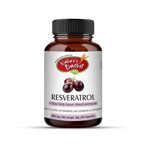 Resveratrol 60 Capsules: Antioxidant Powerhouse- Nature's Basket NZ - Nature's Basket - NZ