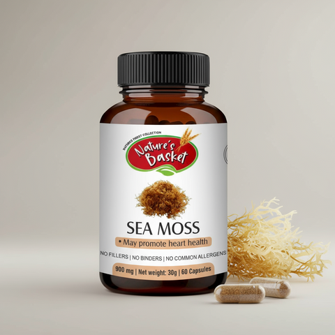 Sea Moss Capsules – 100% Pure Irish Sea Moss (Chondrus crispus) (60 Capsules) Nature's Basket - NZ