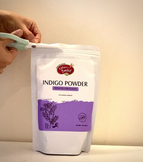 Nature's Basket NZ Indigo Powder 227g - Natural Hair Dye and Conditioner